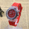 Wholesale Fashion Luminous Quartz Sports Watch Plastic Case Silicone Strap Stainless Steel Buckle Round Dial