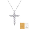 Wholesale Fashion Luxury S925 Silver Cross Moissanite Necklace With Letters Numbers Text Pattern