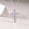 Wholesale Fashion Luxury S925 Silver Cross Moissanite Necklace With Letters Numbers Text Pattern