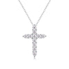 Wholesale Fashion Luxury S925 Silver Cross Moissanite Necklace With Letters Numbers Text Pattern