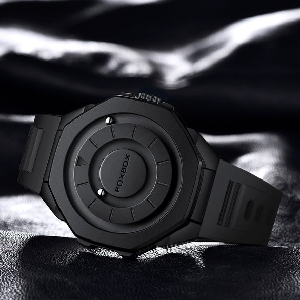 Wholesale Fashion Magnetic Ball Octagonal Men's Quartz Watch With Stainless Steel Strap And Buckle Alloy Case Rhombus Dial