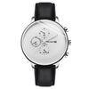 Wholesale Fashion Men's Alloy Case Leather Strap Quartz Watch With Round Dial