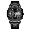 Wholesale Fashion Men's Nonmechanical Watch With Round Dial Alloy Case Imitation Leather Strap And Stainless Steel Buckle