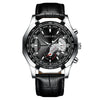 Wholesale Fashion Men's Nonmechanical Watch With Round Dial Alloy Case Imitation Leather Strap And Stainless Steel Buckle
