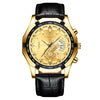 Wholesale Fashion Men's Nonmechanical Watch With Round Dial Alloy Case Imitation Leather Strap And Stainless Steel Buckle