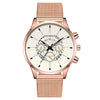 Wholesale Fashion Men's Quartz Watch With Alloy And Stainless Steel Material Round Dial Milan Belt Mesh Belt Pin Buckle