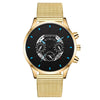 Wholesale Fashion Men's Quartz Watch With Alloy And Stainless Steel Material Round Dial Milan Belt Mesh Belt Pin Buckle
