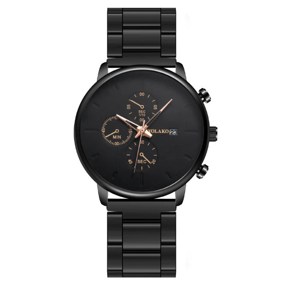 Wholesale Fashion Men's Quartz Watch With Metal Band And Round Dial