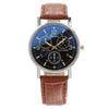 Wholesale Fashion Men's Quartz Watch With Mineral Strengthened Glass Mirror Imitation Leather Strap And Plastic Case Round Dial