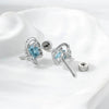 Wholesale Fashion Metal Heart Zircon Earrings For Women Titanium Steel Ear Bone Nails