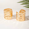 Wholesale Fashion Metal Hollow Exaggerated Opening Alloy Bracelet For Women With Geometric Design