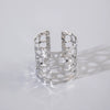 Wholesale Fashion Metal Hollow Exaggerated Opening Alloy Bracelet For Women With Geometric Design