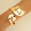 Wholesale Fashion Metal Hollow Exaggerated Opening Alloy Bracelet For Women With Geometric Design