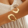 Wholesale Fashion Metal Hollow Exaggerated Opening Alloy Bracelet For Women With Geometric Design