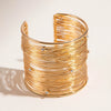 Wholesale Fashion Metal Hollow Exaggerated Opening Alloy Bracelet For Women With Geometric Design