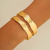 Wholesale Fashion Metal Hollow Exaggerated Opening Alloy Bracelet For Women With Geometric Design