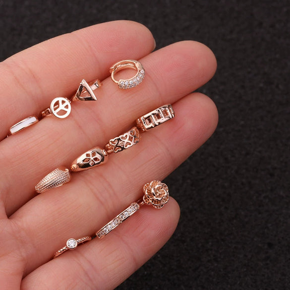 Wholesale Fashion Mini Earrings Copper Inlaid Zircon Love Shaped For Women