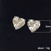 Wholesale Fashion Mini Heartshaped Copper Zircon Earrings For Women