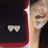 Wholesale Fashion Mini Heartshaped Copper Zircon Earrings For Women