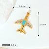 Wholesale Fashion Minimalist Aircraft Pendant Accessories Made Of Copper With 18K Gold Plated Electroplating