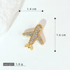 Wholesale Fashion Minimalist Aircraft Pendant Accessories Made Of Copper With 18K Gold Plated Electroplating