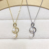 Wholesale Fashion Minimalist Copper And Natural Freshwater Pearl Necklace With Flat Round And Bun Round Pearls