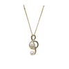 Wholesale Fashion Minimalist Copper And Natural Freshwater Pearl Necklace With Flat Round And Bun Round Pearls