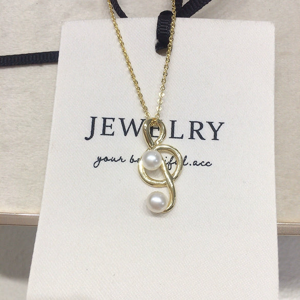 Wholesale Fashion Minimalist Copper And Natural Freshwater Pearl Necklace With Flat Round And Bun Round Pearls