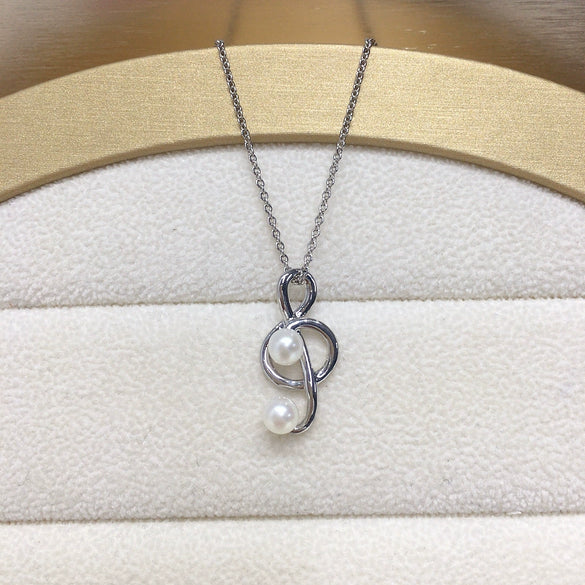 Wholesale Fashion Minimalist Copper And Natural Freshwater Pearl Necklace With Flat Round And Bun Round Pearls