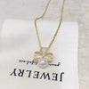 Wholesale Fashion Minimalist Freshwater Pearl Necklace With Copper Opal Clover Pendant Flat Round And Bun Round Pearl Shapes