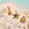 Wholesale Fashion Minimalist Marine Life Starfish And Conch Stainless Steel 18K Gold Vacuum Plated Jewelry Accessories