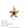 Wholesale Fashion Minimalist Marine Life Starfish And Conch Stainless Steel 18K Gold Vacuum Plated Jewelry Accessories