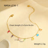 Wholesale Fashion Multi Layer Diamond Pearl Stainless Steel Geometric Anklet Foot Jewelry Unisex