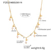 Wholesale Fashion Necklace Freshwater Pearl Stainless Steel Handmade Zircon Lapis Lazilli Clavicle Chain With Geometric Style And Electroplating Process For Women