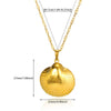 Wholesale Fashion Necklace Stainless Steel 18K Gold Electroplated Heartshaped Butterfly Pendant