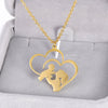 Wholesale Fashion Necklace Stainless Steel Love Letter Pendant With Electroplating And Geometric Pattern