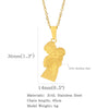 Wholesale Fashion Necklace Stainless Steel Love Letter Pendant With Electroplating And Geometric Pattern