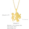 Wholesale Fashion Necklace Stainless Steel Love Letter Pendant With Electroplating And Geometric Pattern