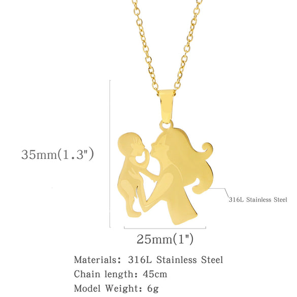 Wholesale Fashion Necklace Stainless Steel Love Letter Pendant With Electroplating And Geometric Pattern