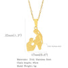 Wholesale Fashion Necklace Stainless Steel Love Letter Pendant With Electroplating And Geometric Pattern
