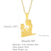 Wholesale Fashion Necklace Stainless Steel Love Letter Pendant With Electroplating And Geometric Pattern