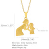 Wholesale Fashion Necklace Stainless Steel Love Letter Pendant With Electroplating And Geometric Pattern