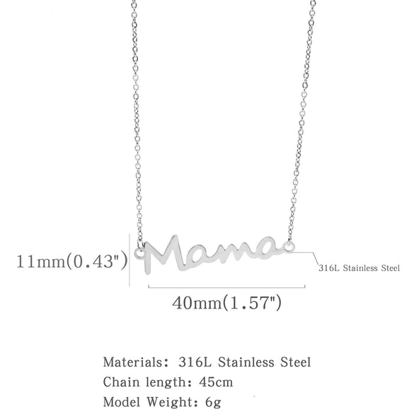 Wholesale Fashion Necklace Stainless Steel Love Letter Pendant With Electroplating And Geometric Pattern