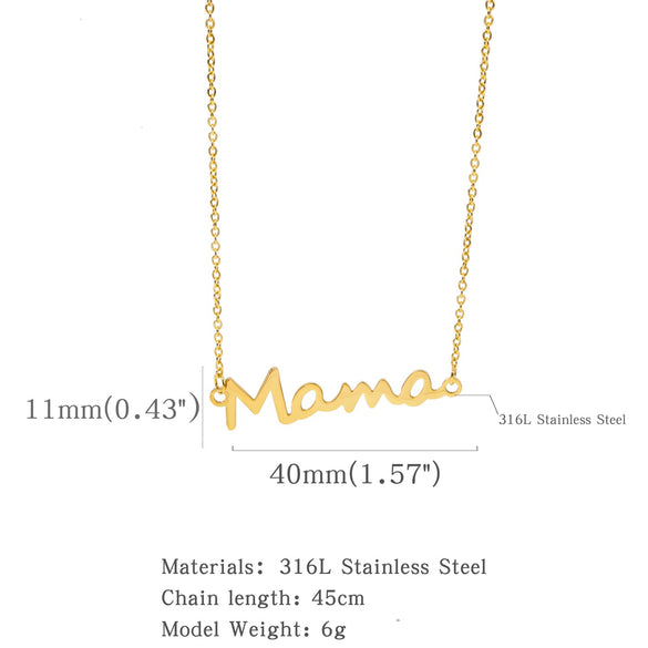 Wholesale Fashion Necklace Stainless Steel Love Letter Pendant With Electroplating And Geometric Pattern