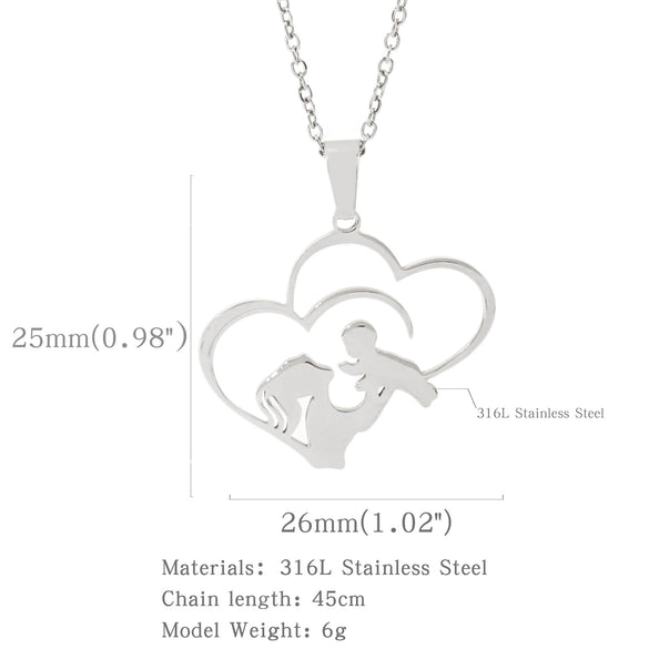 Wholesale Fashion Necklace Stainless Steel Love Letter Pendant With Electroplating And Geometric Pattern