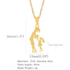 Wholesale Fashion Necklace Stainless Steel Love Letter Pendant With Electroplating And Geometric Pattern