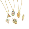 Wholesale Fashion Niche Design Copper Necklace With Cross Tripod Rhombus Geometric Pendant And Electroplating