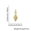 Wholesale Fashion Niche Design Copper Necklace With Cross Tripod Rhombus Geometric Pendant And Electroplating