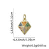 Wholesale Fashion Niche Design Copper Necklace With Cross Tripod Rhombus Geometric Pendant And Electroplating
