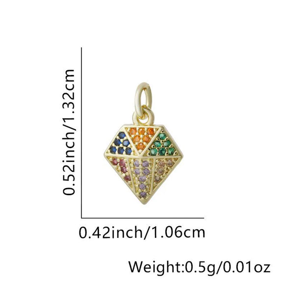 Wholesale Fashion Niche Design Copper Necklace With Cross Tripod Rhombus Geometric Pendant And Electroplating